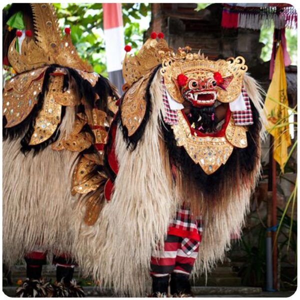 Barong Dance Performance in Batu Bulan Gianyar Bali