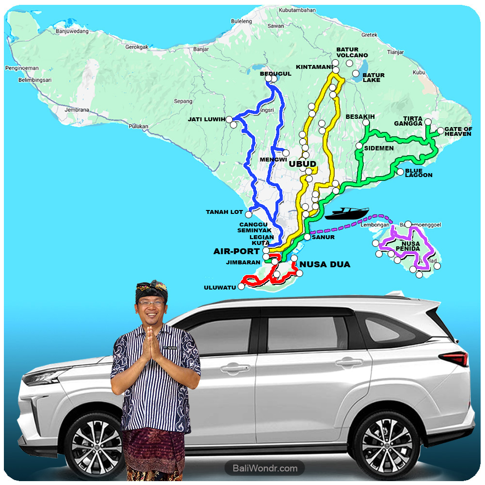 5-seater Car Rental with Driver