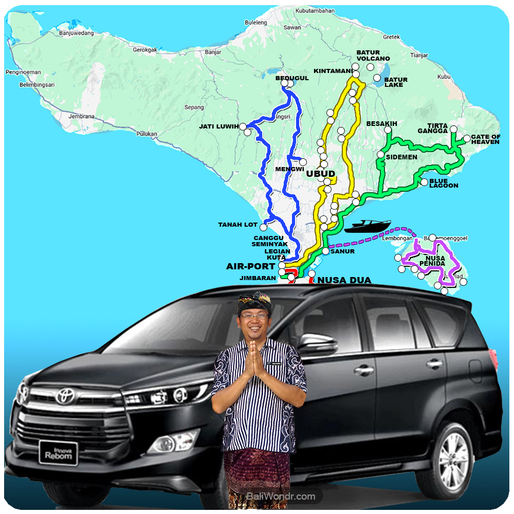 6-passengers Innova Car Rental with Driver